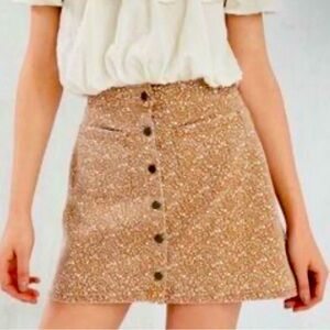 Urban Outfitters Tan A-Line Mini Skirt Casual